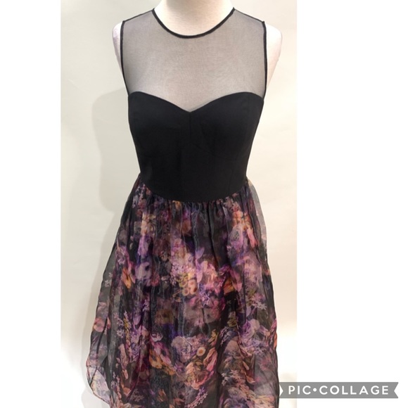Aidan mattox organza floral skirt midi dress - Picture 10 of 10